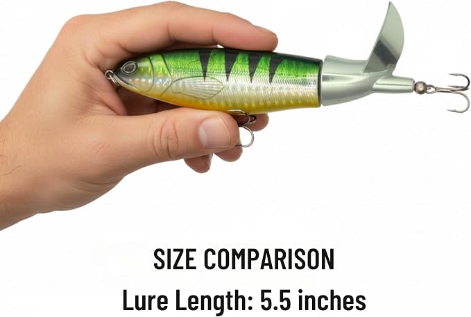 8 - Pack - Top Water Plopper, Musky Lure, Fishing Lure, Hard Bait, Bass Lure, Whopper Topwater - Plastic
