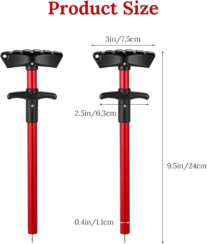2 Pack Fish Hook Remover Tool, 10 Inch Hook Remover Tool Fishing(Red)