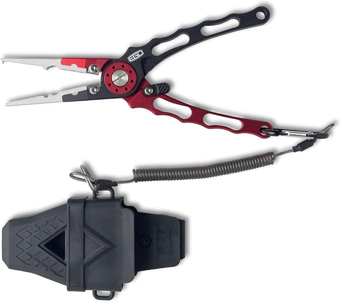 EGO Blackwater Fishing Tool Kit, Compact Pro Angler Set with 8” Aluminum Pliers, Vice Grip Tool, 7” Fillet Knife, Utility Scissors & PVC Sheath, Essential Fishing Gear for Bass, Walleye & Trout
