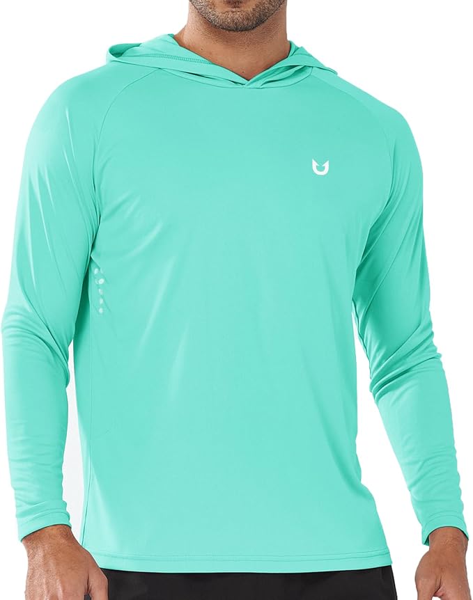 NORTHYARD Men's UPF 50+ Rash Guard Hoodie Long Sleeve Sun Protection Shirt Fishing Swim Beach Hiking Quick Dry Lightweight