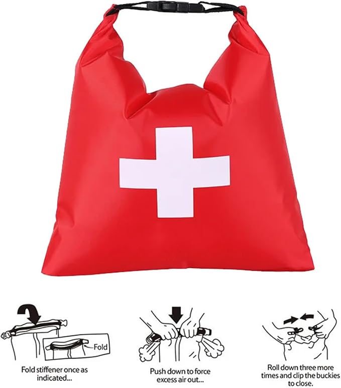 1.2L Waterproof First Aid Kit, Portable Lightweight Boat Dry Bag, Multifunctional Outdoor Emergency Survival Kit for Backpacking Hiking Fishing Camping