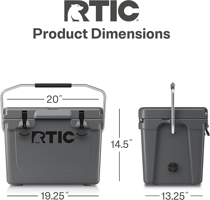 RTIC Ultra-Tough Cooler, Hard Insulated Ice Chest Box for Beach, Drink, Beverage, Camping, Picnic, Fishing, Boat, Barbecue