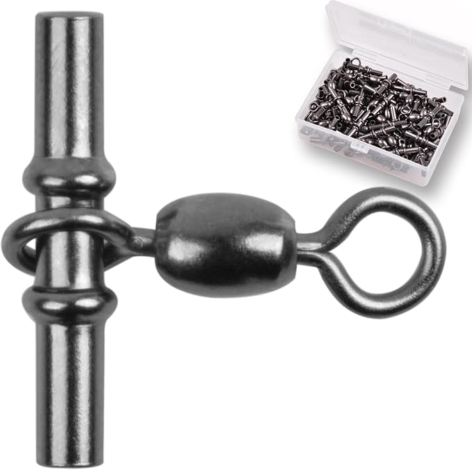 Sleeve Swivels Fishing Cross Line Swivels 3 Way Swivels Fishing Three Way Crimp Swivel Heavy Duty Brass Triple Swivels Saltwater Fishing Tackle