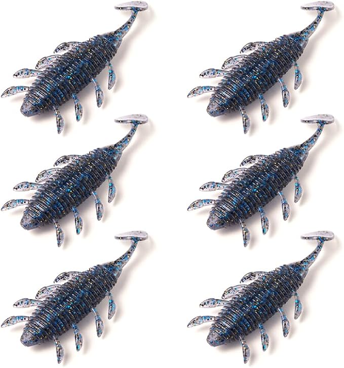 SOLOKING Soft Plastic Fishing Lures - Second Generation Evolved Bait with Natural Shrimp Oil, Salt Injection Technology, Super Elastic Imported PCV Material - Laser Reflector & Submarine Modeling