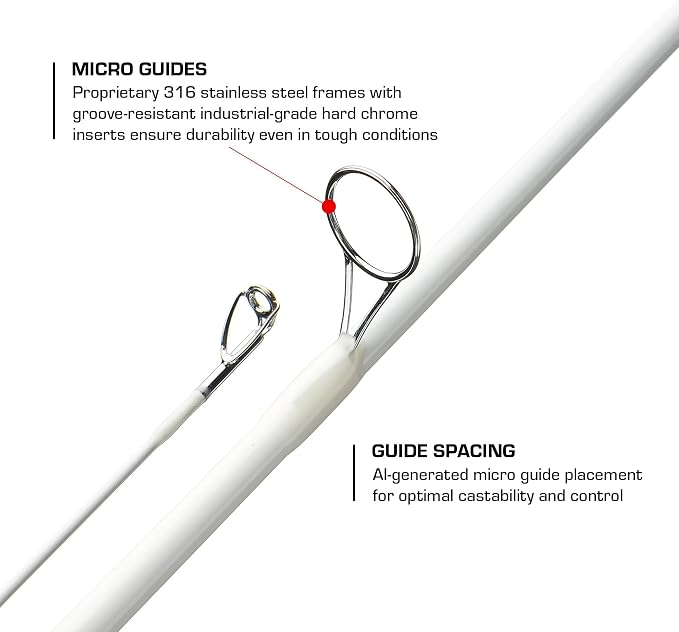 Duckett Fishing Silhouette Spinning & Casting Rods, Premium Lightweight Fishing Rod for All Skill Levels, Sensitive Sensi-Touch Blanks, Durable 316 Stainless Micro-Guides