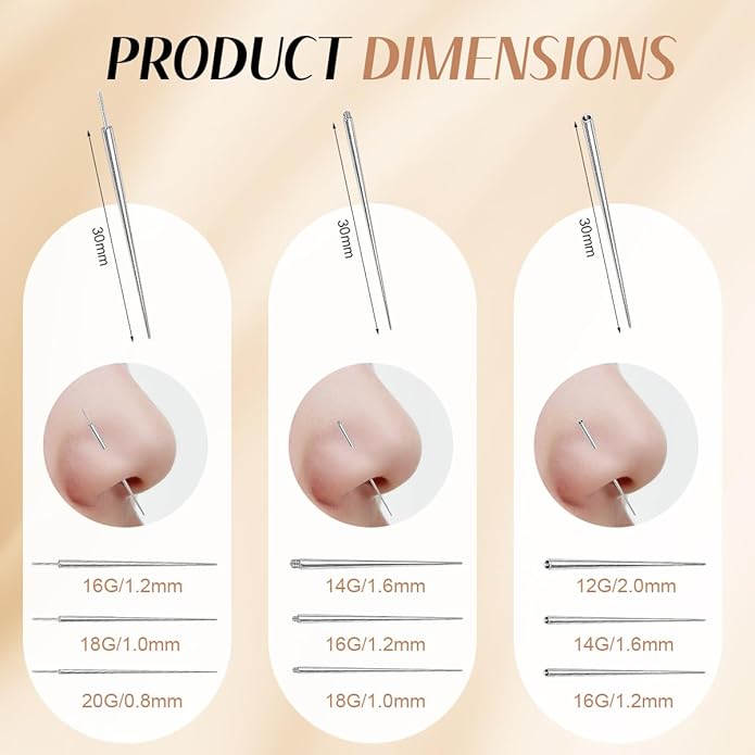 Piercing Taper Ball Grabber Tool 14G/16G/18G/20G Stainless Steel Piercing Taper Tool