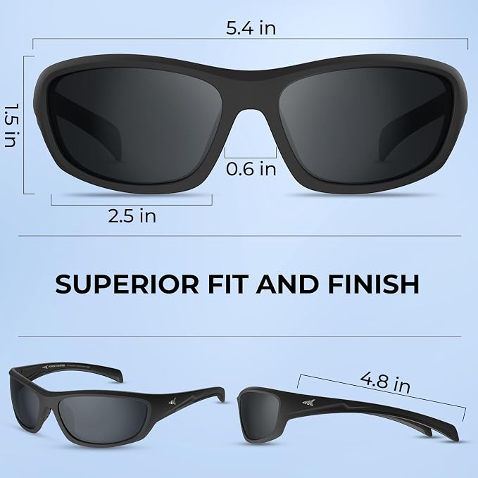 KastKing Hiwassee Polarized Sport Sunglasses for Men and Women, Wrap Sunglasses for Fishing Cycling and Running,UV Protection