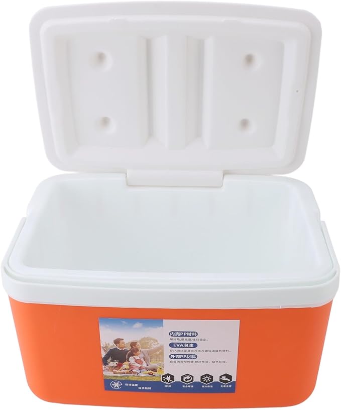 Insulated Portable Cooler Efficient Warm Cold Insulation Portable Hard Cooler Box Ice Cooler for Camping Picnic Beach Drink Beverage Fishing