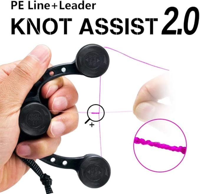Knot Assist 2.0, Fishing Knot Tying Tool, GT Knotter, Fishing Line Monofilament FG PR Knotter