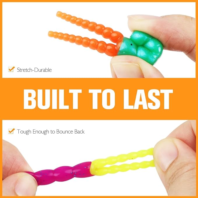 Dovesun Crappie Lures Kit Fishing Soft Plastic Lures Crappie Walleye Trout Bass Fishing Baits Fishing Grub Worms Minnow Paddle-Tail Split-Tail Grub Swimbaits 50-100Pcs with Tackle Box