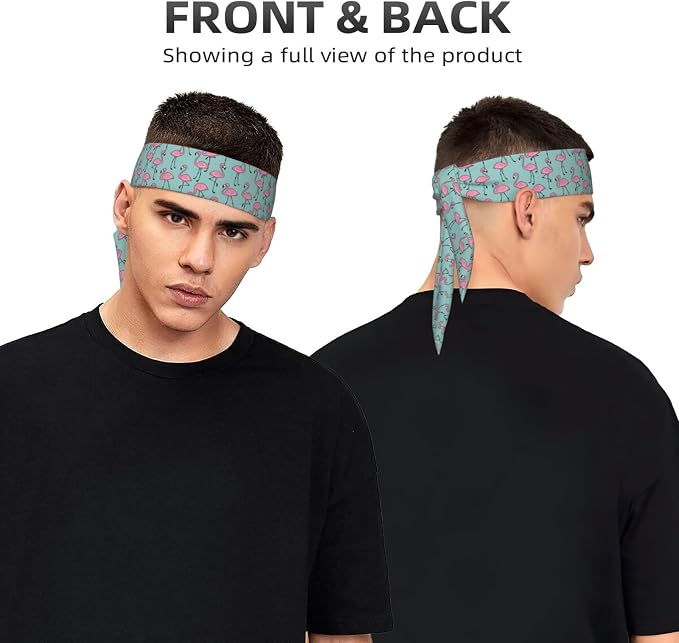 Sports Tie Headbands for Men Women, Adjustable Ninja Karate Head Band Headband for Basketball, Running, Tennis, Yoga