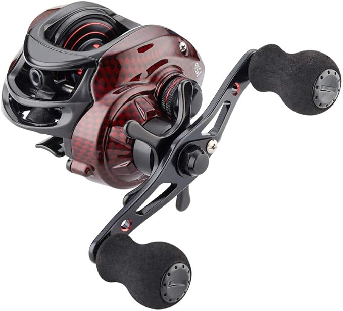 FISHDROPS Baitcaster Reels, 9+1BB, CNC Aluminum Spool, Magnetic Brake System Bait Caster Reel High Speed Gear Ratio 7.0:1 Ultra Smooth Low Profile Baitcasting Fishing Reel