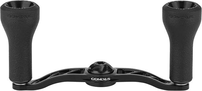GOMEXUS Power Handle Compatible for Shimano Tranx Daiwa Zillion Abu Garcia 13 Fishing Baitcasting Reel Replacement Crank with TPE Knob, Bass Fishing