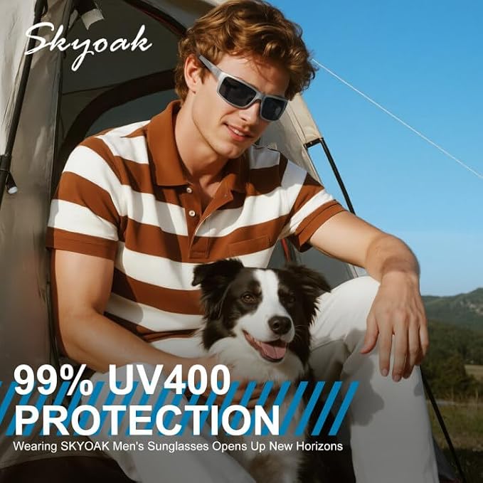 Unbreakable Polarized Sports Sunglasses for Men, Scratch/Seawater-Proof/Oleophobic Coating Lens, Aluminum Frame Sun Glasses