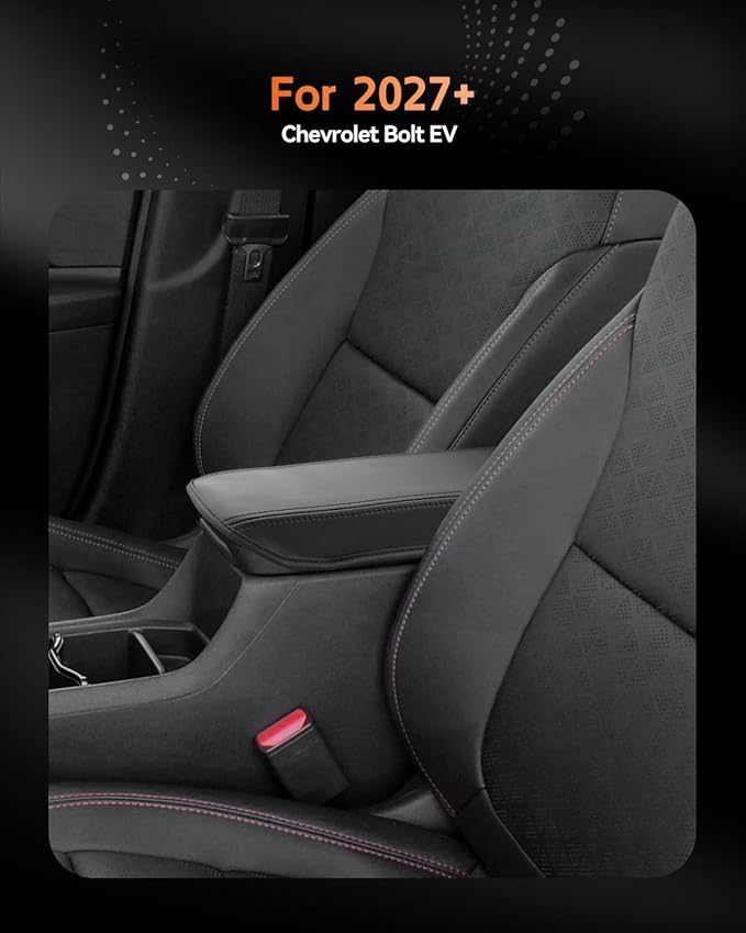 CDEFG for 2027 Chevrolet Bolt EV Center Console Cover Armrest Box Cover for 2027+ Chevy Bolt EV (LT/RS) Accessories Console Arm Rest Protector