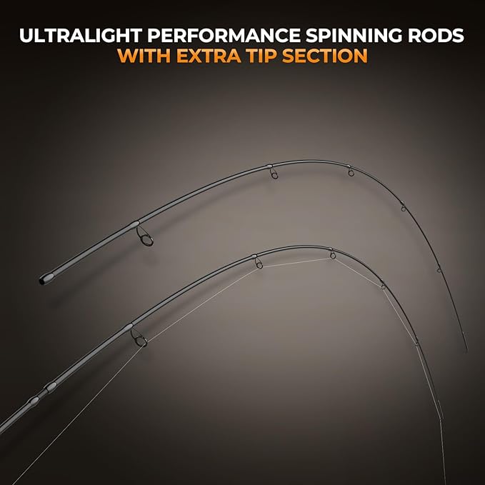 KastKing Zephyr Finesse Fishing Rods – BFS Baitcasting & Spinning Rods, IM6 Graphite, Extra Twin-Tip, 2pc & 3pc Travel Design, Ultra-Light Lure Casting, Stainless Steel Guides with Zirconium Rings