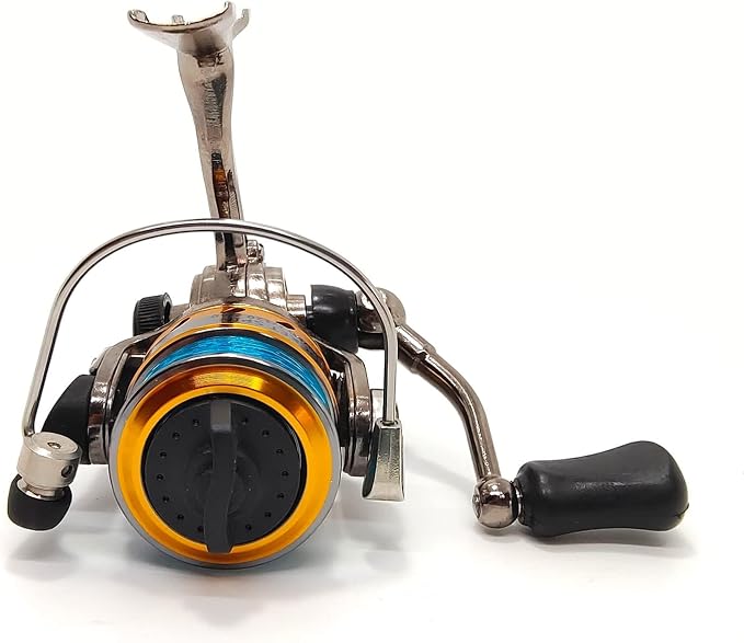 Mini 100 Small Metal Spinning Wheel Aluminum Fishing Reel with Metal Spool for Freshwater and All Season Fishing