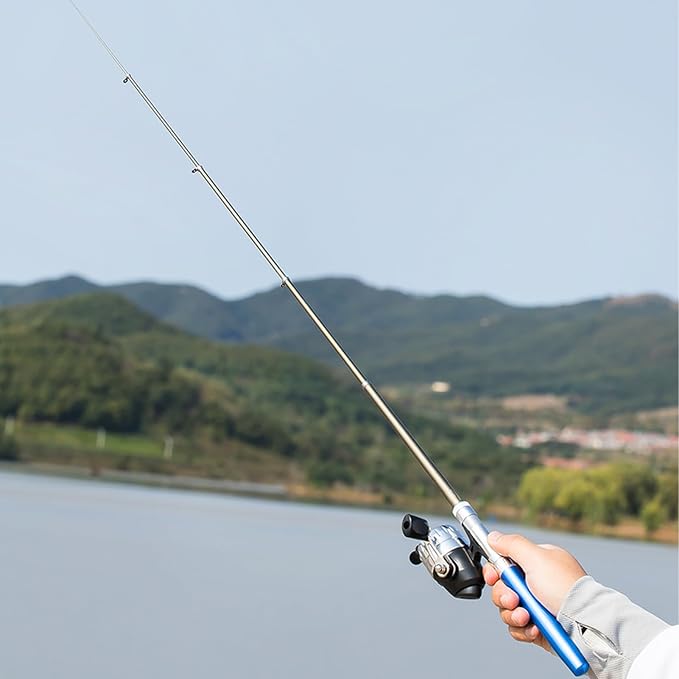 Pen Fishing Rod and Reel Combo Pocket Fishing Rod Telescopic 39in/55in/63in+Spinning Reel, Mini Fishing Pole Kit Ultralight for Traveling Fishing