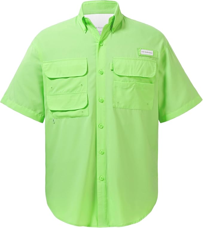 Bassdash UPF 50 Men’s Fishing Dress Shirt Button Down Woven Short Sleeve Outdoor