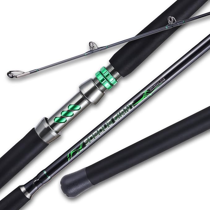 Sougayilang Spinning & Casting Catfish Rod,2 piece Medium Heavy Portable Travel Catfish Fishing Rod (7'/7'6"/8')