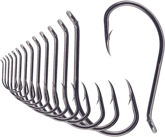 Octopus-Hook-Fishing-Beak-Circle-Hooks-Freshwater-Red-Black-100-50 Pack