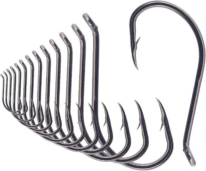 Octopus-Hook-Fishing-Beak-Circle-Hooks-Freshwater-Red-Black-100-50 Pack