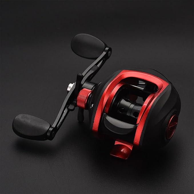 Baitcasting Reel, 7.2:1 Metal Powerful Lightweight Baitcaster Fishing Reel, for Saltwater Freshwater (Left Hand)