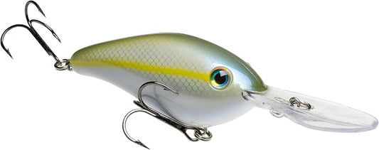 Strike King Pro Model 6XD Fishing Lure, Deep Diving Crankbait, Unique Curved Bill, Free-Floating Rattle Chambers, 1-Ounce, Dives to 19-Feet, Size 1 Treble Hooks