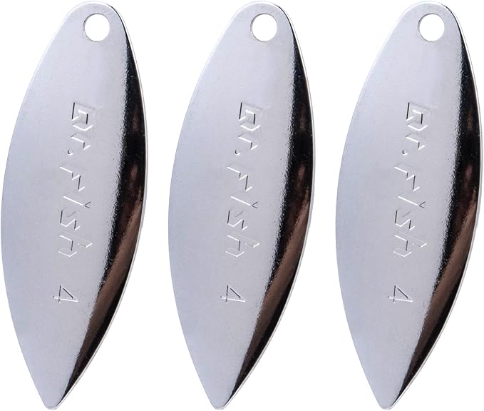 Dr.Fish 30 Pack Fishing Spinner Blades Colorado Willow Kit Gold Silver Spinner Lure Making Parts Accessories DIY Spinnerbait Inline Spinner Walleye Rigs