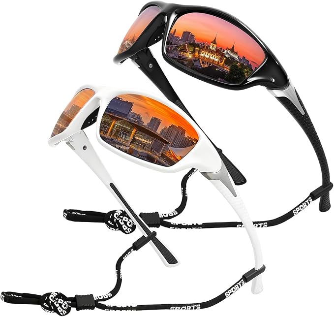 Polarized Sports Sunglasses For Men Women Unbreakable Frame Cycling Driving Fishing UV400 Protection