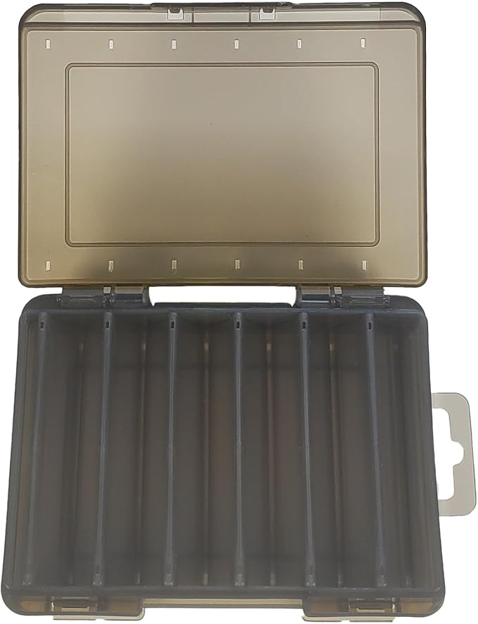 Tackle Box for Hard Baits, Double Sided Hard Lure Storage Case with V Slots Drain Holes, 12 Slots Fishing Organizer for Crankbait Jerkbait Minnow Stickbait（B1214）