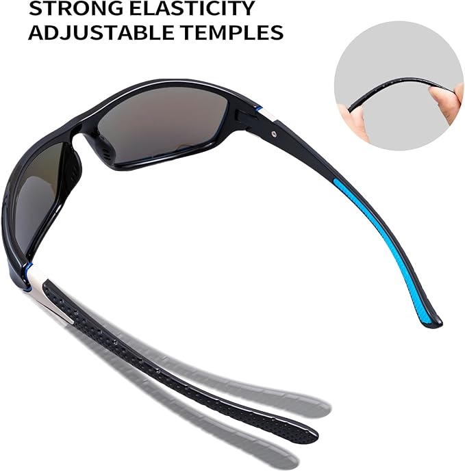 Polarized Sports Sunglasses For Men Women Unbreakable Frame Cycling Driving Fishing UV400 Protection