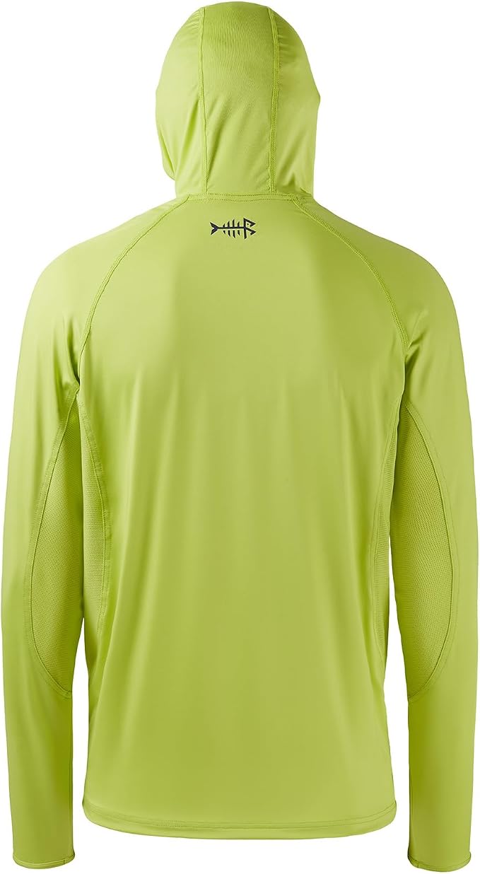BASSDASH UPF 50+ Men’s Long Sleeve Fishing Shirt with Mask UV Neck Gaiter Hoodie