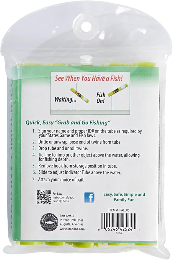 5-Pack Auto Fishing Device - Lightweight, Compact, Easy to Use - Catfishing Outdoor Survival Camping Bushcraft Fishing Kit