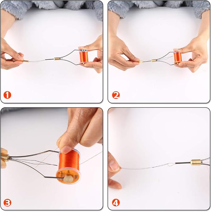 HERCULES Fly Tying Tools, Fly Tying Kit with Bobbin Thread Holder, Wire Threader, Knot Whip Finisher, Hackle Plier, Bodkin, Fly Fishing Lure Making Accessories