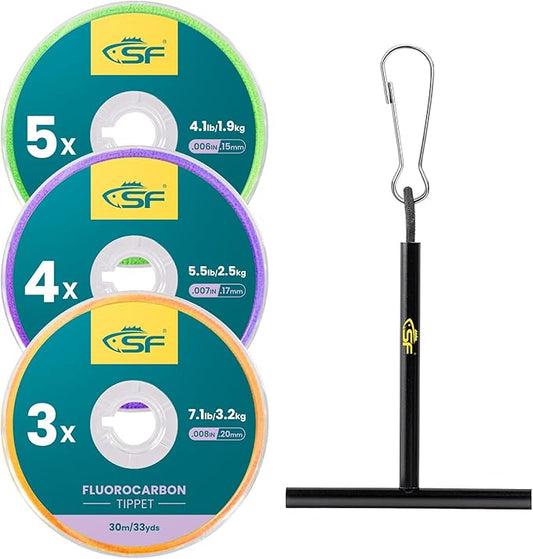 SF Clear Fluorocarbon Tippet Line Fly Fishing Tippets Leaders Trout 75M 100M 0X 1X 2X 3X 4X 5X 6X 7X