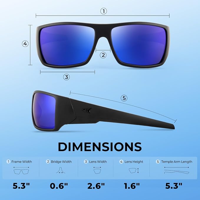 KastKing Iditarod Polarized Sport Sunglasses,PuriVex Protective Lens Coating Fishing Sunglasses For Driving Cycling Running