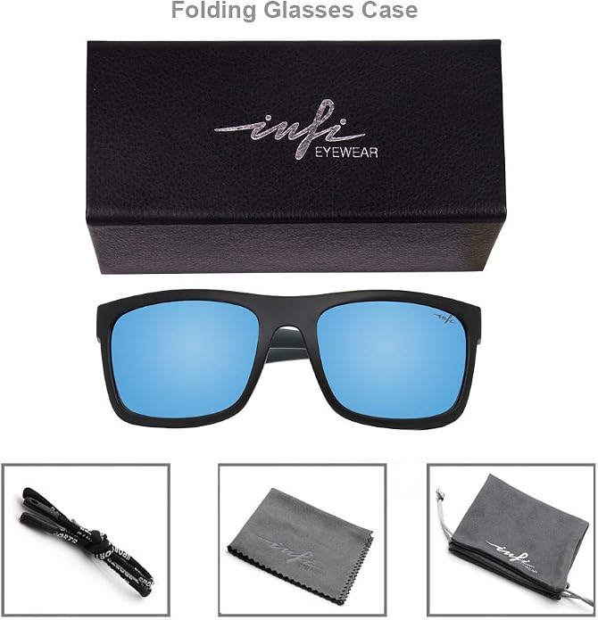 INFI Fishing Polarized Sunglasses for Men Driving Running Mirrored Glasses UV400 Protectiont