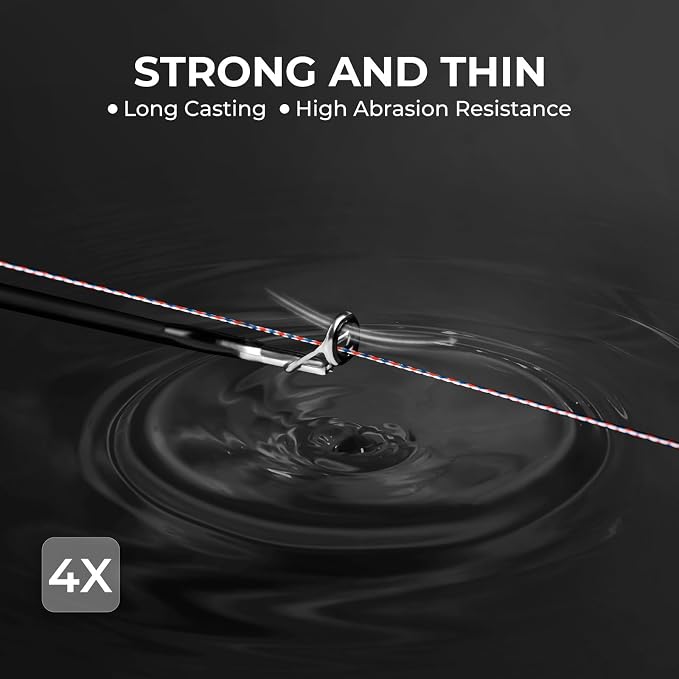 KastKing Superpower ColorShield Braided Fishing Line - Colorfast Braided Line, 100% Solution Dyed UHMWPE Fiber, Smooth & Strong Superline, Near Zero Stretch, Sensitive, High Abrasion Resistance
