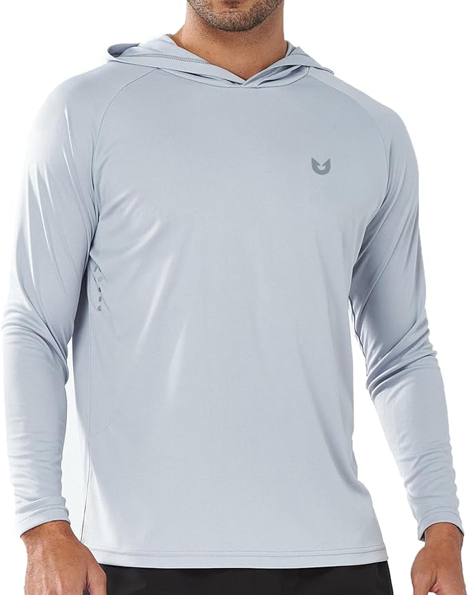 NORTHYARD Men's UPF 50+ Rash Guard Hoodie Long Sleeve Sun Protection Shirt Fishing Swim Beach Hiking Quick Dry Lightweight