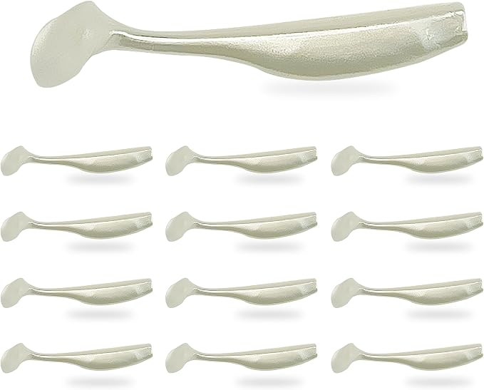 Soft Plastic Paddle Tail Swimbaits Pack of 12 – 3 1/4" & 4" Soft Plastic Fishing Lures with Extra-Large Tail for Lifelike Swimming Action – Freshwater & Saltwater