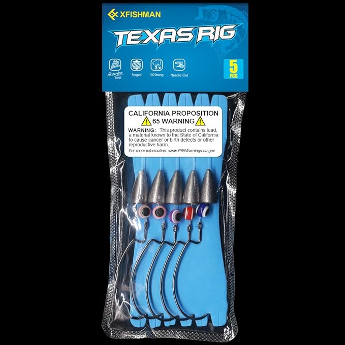 Texas-Rigs-for-Bass-Fishing-Leaders-with-Weights-Hooks-Rigged-Line-Kit