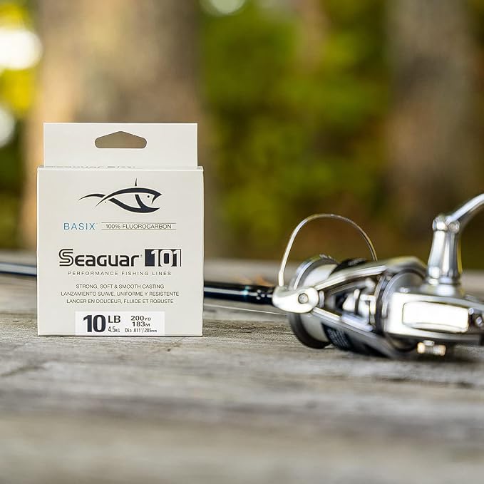 Seaguar Basix Freshwater Mainline, 100% Fluorocarbon Fishing Line, Multiple Sizes