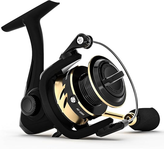Ashconfish Spinning Fishing Reel, Graphite Body, 7+1 Stainless Steel BB, 5.0:1 Gear Ratio, Lightweight Spinning Reel for Freshwater Saltwater Fishing, Come with 109 yds Braided Line