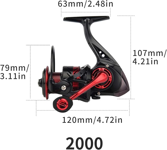 HAUT TON DY Fishing Reel, Saltwater Freshwater Spinning Reel, 33LBs Max Drag, 3+1 Ball Bearings, 5.2:1High Speed Gear Ratio, Spinning Fishing Reels