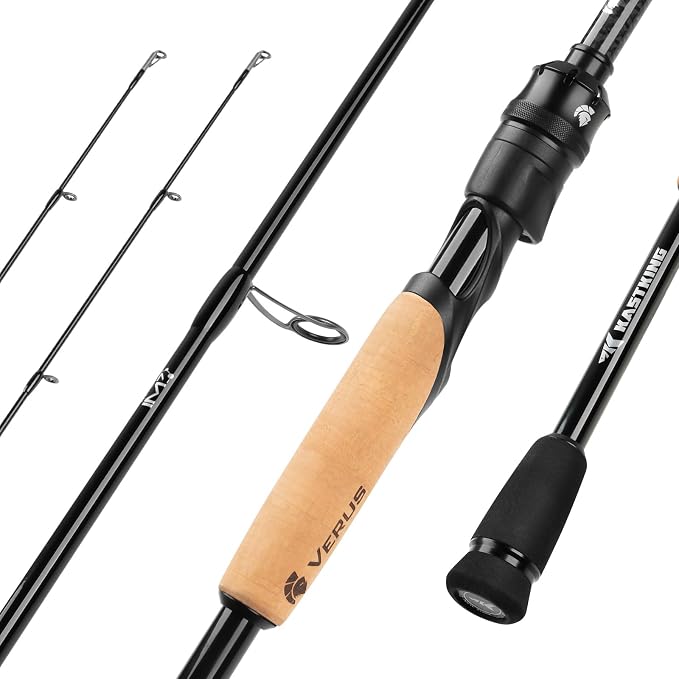KastKing Verus Technique Twin-Tip Bass Fishing Rod – IM7 Graphite Blanks with Nano Resin, Extra Tip, PTS, Titanium Guide Frames, Technique-Specific Casting & Spinning Rod