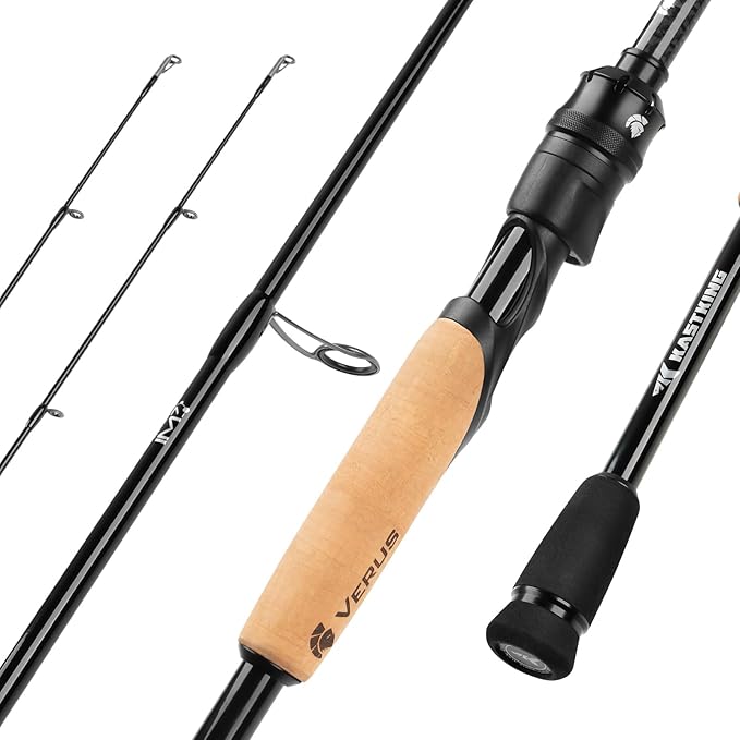 KastKing Verus Technique Twin-Tip Bass Fishing Rod – IM7 Graphite Blanks with Nano Resin, Extra Tip, PTS, Titanium Guide Frames, Technique-Specific Casting & Spinning Rod