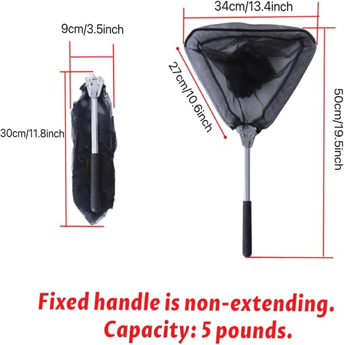 Fishing Net with Handle Fish Net,Extendable Fishing Gear Aquarium Fish Net for Fish Tank