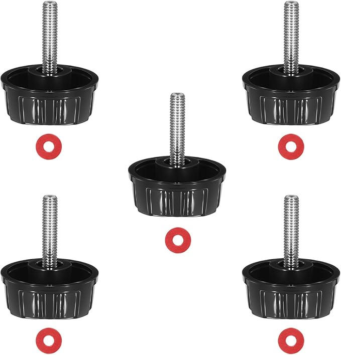 Trinkrittey 5pcs Universal Fishing Reel Handle Screw Caps Screws Nuts Caps Fishing Reel Replacement Parts for Spin Reels Knob Power Handle Grip