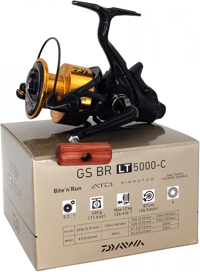 DAIWA 20 GS BR LT, Bite n' Run, Freespool Fishing Reel, Rear Drag